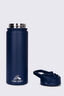 Macpac Insulated Wide Mouth Bottle with Straw Lid — 530ml, Navy, hi-res