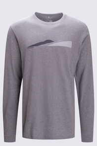 Macpac Men's Mtn to Sea Long Sleeve T-Shirt, Grey Marle, hi-res