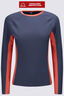 Macpac Women's Long Sleeve Rash Top, Odyssey/Burnt Sienna, hi-res