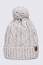 Macpac Novo Pom Pom Beanie, White Marle, hi-res