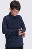Macpac Kids' Tui Fleece Pullover, Navy, hi-res