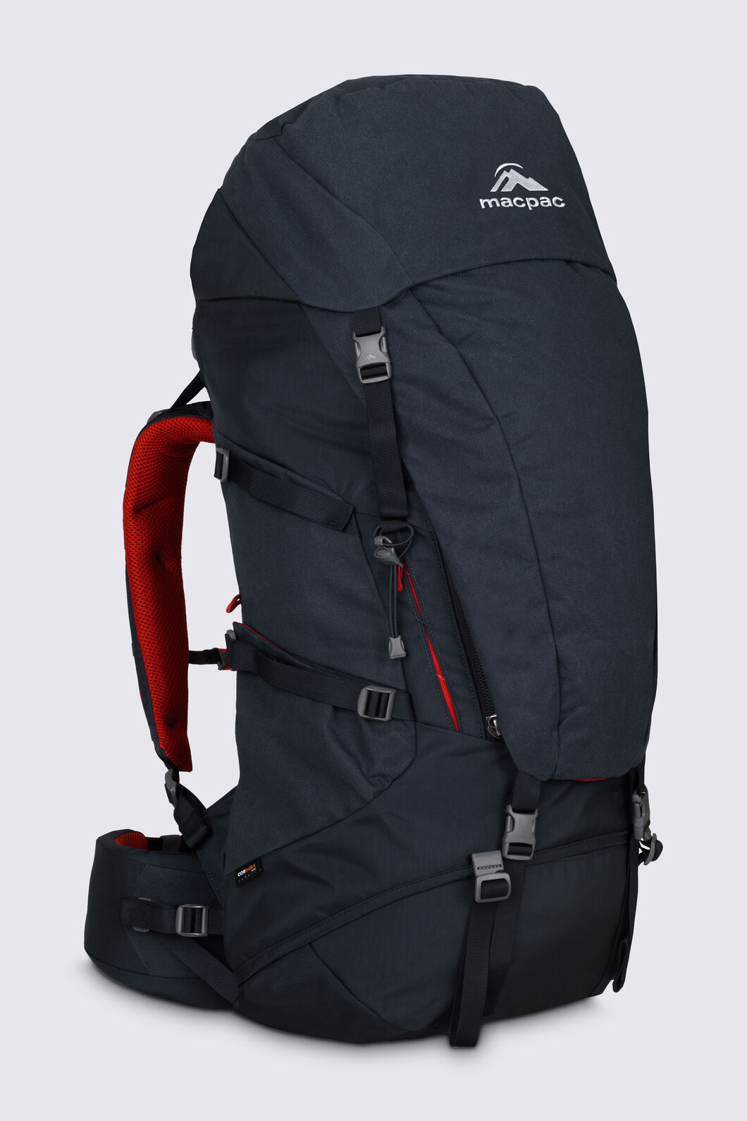 Macpac Torlesse AzTec® Front Zip 65L Hiking Backpack, Carbon, hi-res