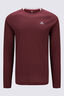 Macpac Men's Trail Long-Sleeve T-Shirt, New Maroon/Antarctica, hi-res