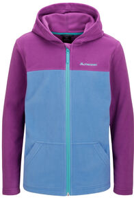 Macpac Kids' Tui Fleece Jacket, Amethyst/Riviera, hi-res