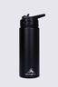 Macpac Insulated Wide Mouth Bottle with Straw Lid — 530ml, Black, hi-res
