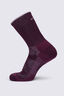 Macpac Merino Crew Sock, Winetasting/Crushed Berry, hi-res