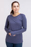 Macpac Women's Ella 180 Merino Long Sleeve T-Shirt, Blue Indigo, hi-res