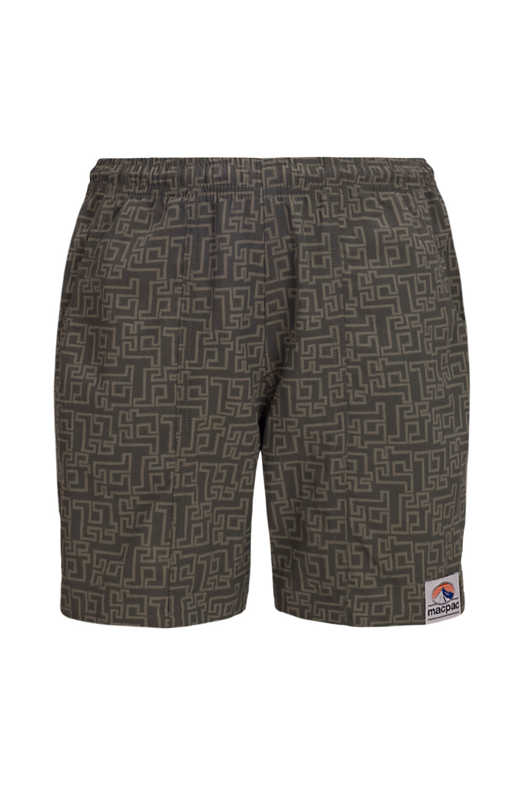 Macpac Kids' Winger Shorts, Deep Lichen Green Print, hi-res