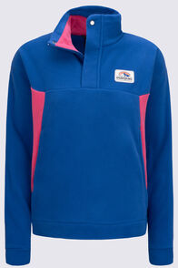 Macpac Women's Heritage Fleece Pullover, Blue Quartz/Honeysuckle, hi-res