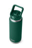 YETI® Rambler® Bottle with Straw Cap — 26 oz, Black Forest Green, hi-res