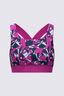Macpac Women's Southshore Bikini Top, Rose Violet/Shatter Print, hi-res