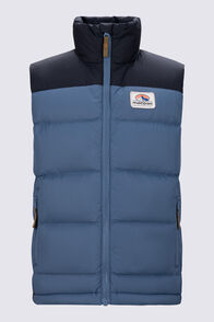 Macpac Kids' Halo Down Vest, Black/Bering Sea, hi-res