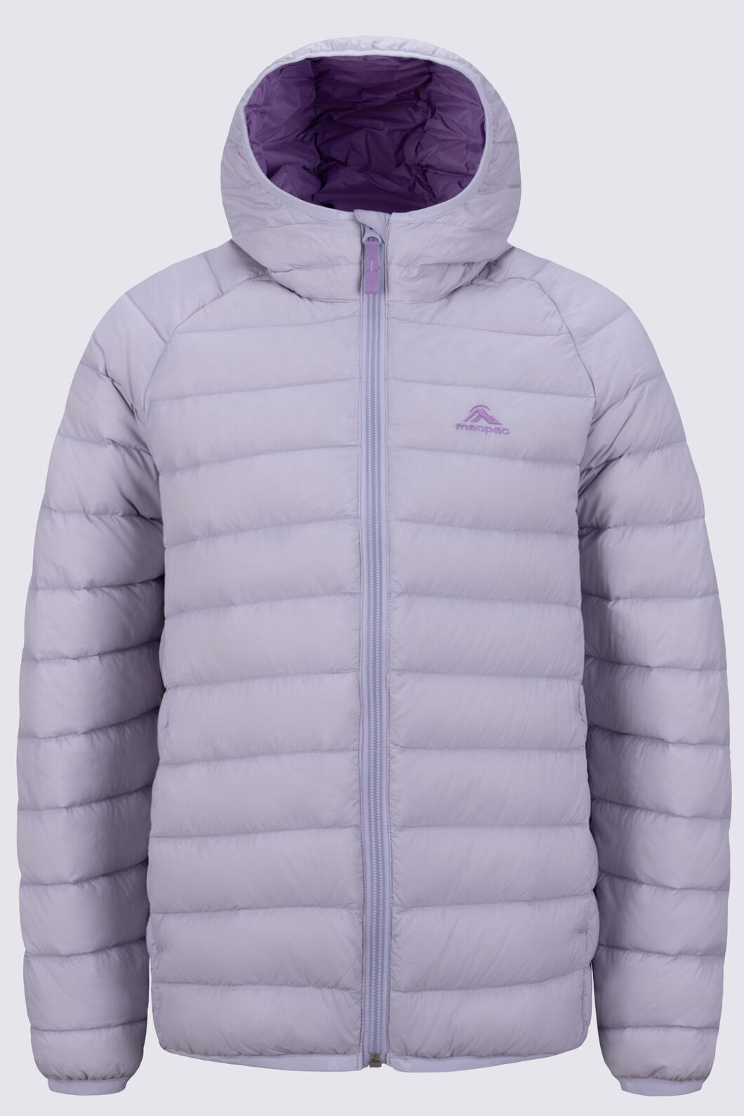 Macpac Kids' Uber Light Hooded Down Jacket, Thistle, hi-res