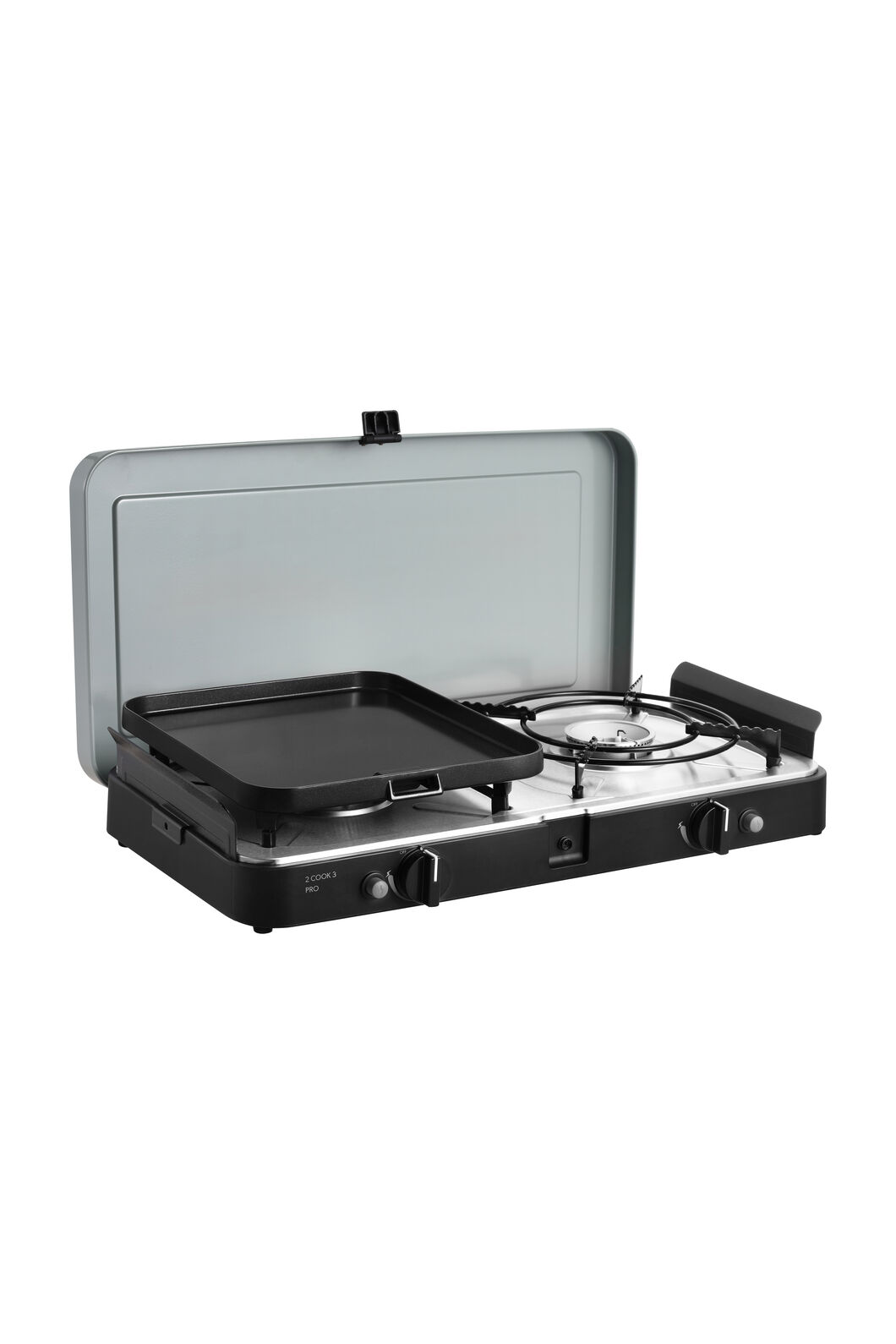 Dometic 2 Cook 3 Pro Deluxe Gas Stove, Moss/Black, hi-res