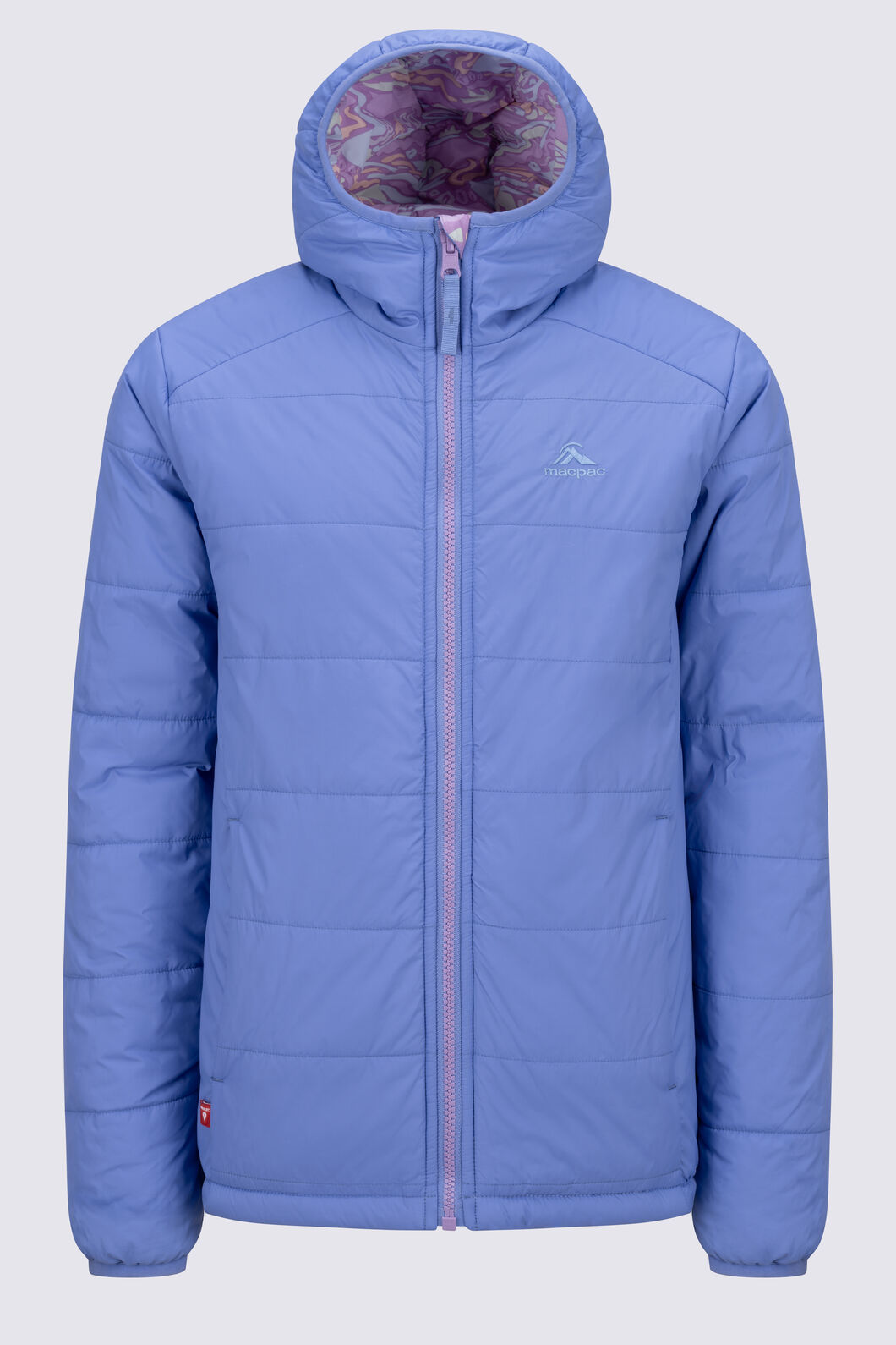 Macpac Kids' Pulsar Alpha Hooded Insulated Jacket, Persian Jewel/African Violet P, hi-res