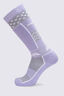 Macpac Tech Ski Sock, Lavender/High Rise, hi-res