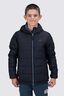 Macpac Kids' Pulsar Alpha Hooded Insulated Jacket, Black/Mountain Print, hi-res