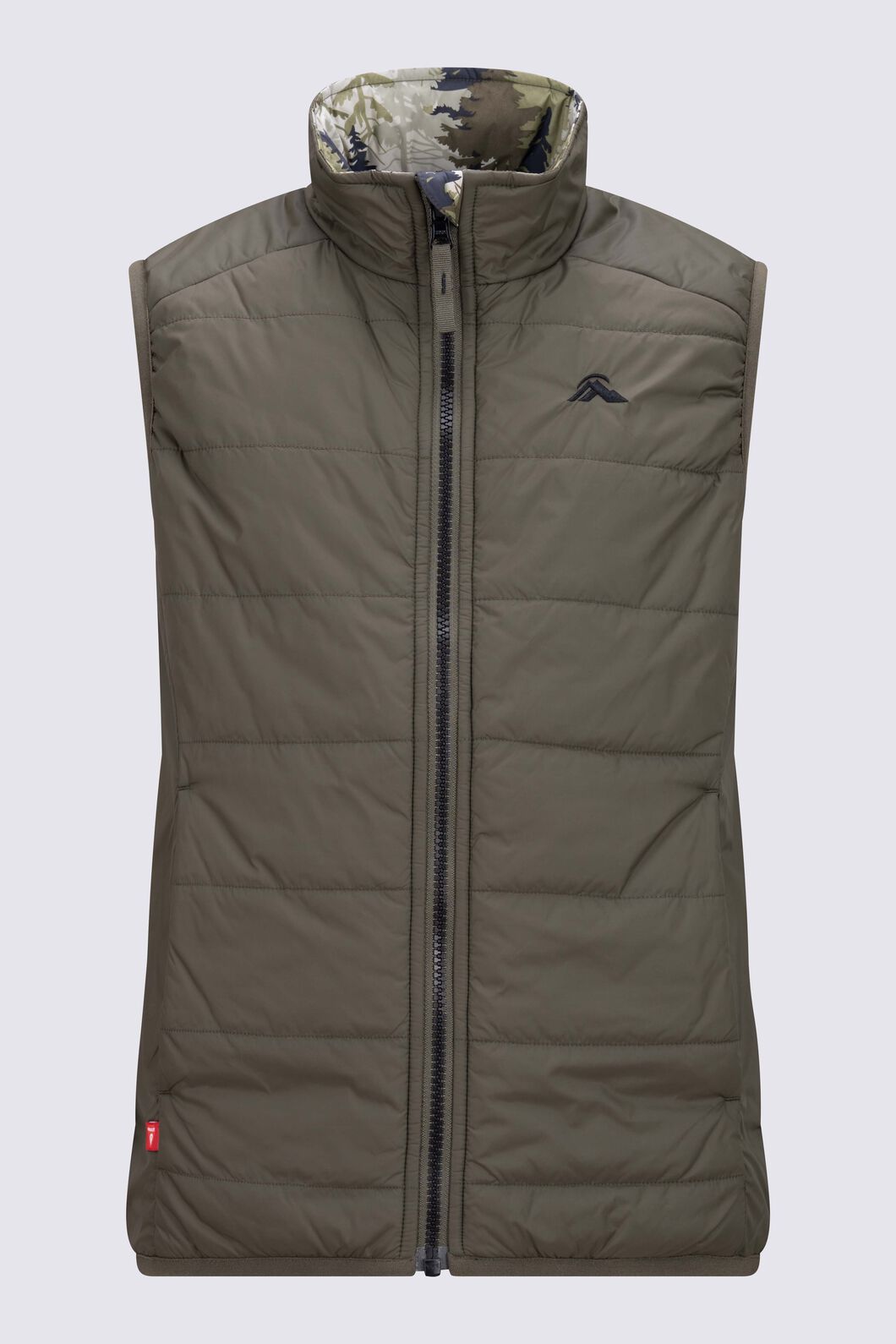 Macpac Kids' Pulsar Alpha Insulated Vest, Grape Leaf/Green Camo Print, hi-res