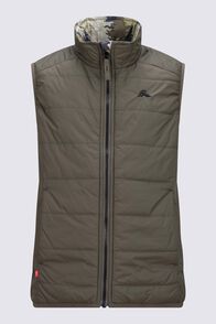 Macpac Kids' Pulsar Alpha Insulated Vest, Grape Leaf/Green Camo Print, hi-res