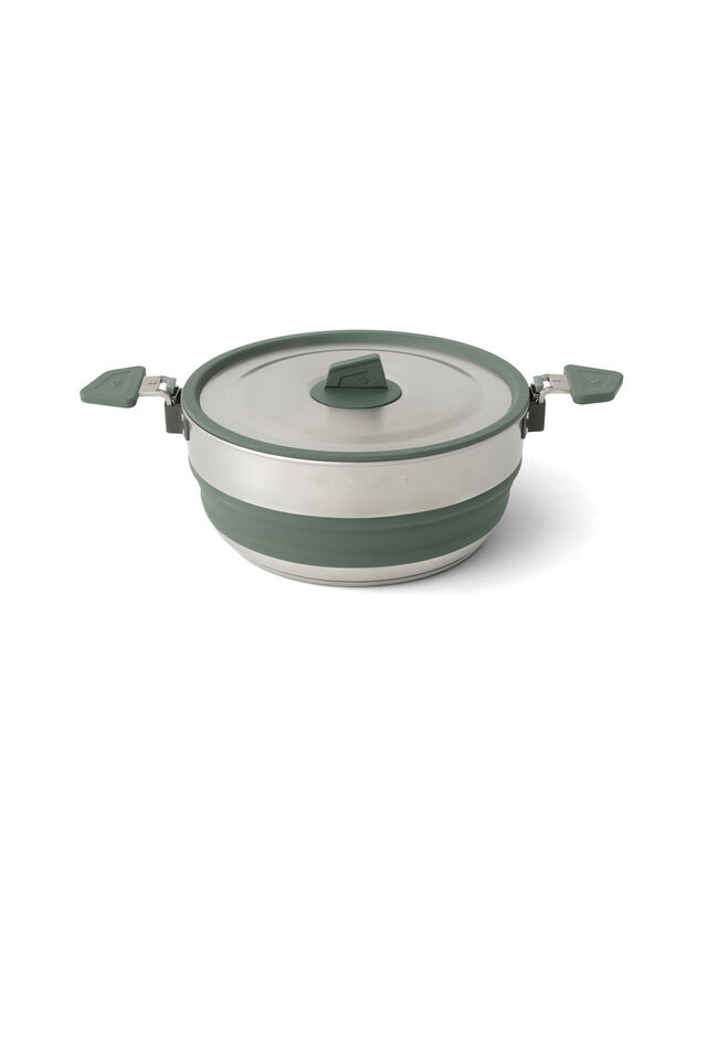 Sea to Summit Detour Stainless Steel Collapsible Pot — 3L, Laurel Wreath