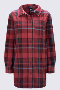 Macpac Women's Cinder Fleece Shirt, Hot Chocolate Plaid, hi-res