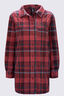 Macpac Women's Cinder Fleece Shirt, Hot Chocolate Plaid, hi-res