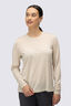 Macpac Women&rsquo;s Orton Merino Blend Long Sleeve Crew, French Oak Marle, hi-res