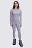Macpac Women's 220 Merino Long Johns, Light Grey Marle, hi-res