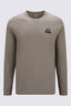 Macpac Men's Vintage Embroidered Fairtrade Organic Cotton Long Sleeve T-Shirt, Pumice, hi-res
