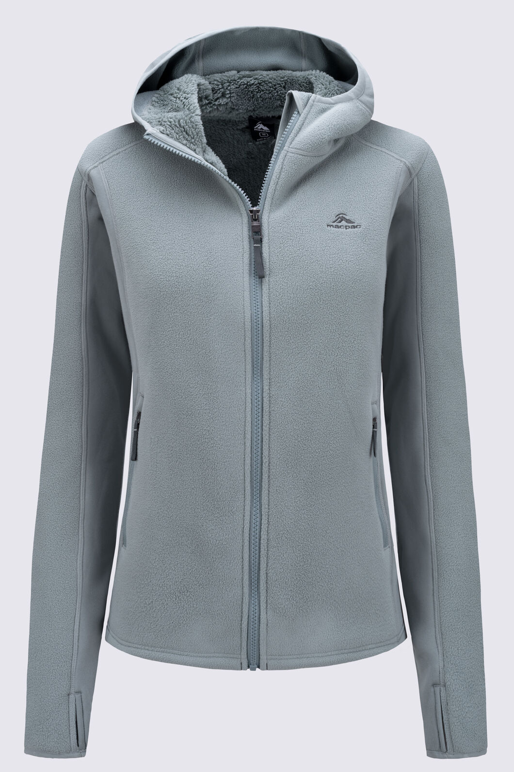 Macpac Womens Mountain Hooded Fleece Jacket, Chinois Green, hi-res