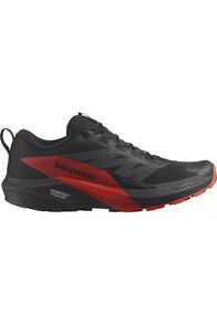 Salomon Men's Sense Ride 5 Running Shoes, Black/Fiery Red/Black, hi-res