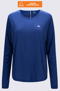 Macpac Women's Trail Long Sleeve T-Shirt, Twilight Blue, hi-res