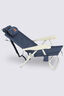 Macpac Folding Beach Recliner V2, Naval Acadamy/Orange, hi-res