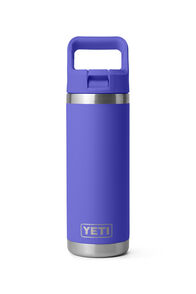 YETI® Rambler® Bottle with Straw Cap — 18 oz, Ultramarine Violet, hi-res
