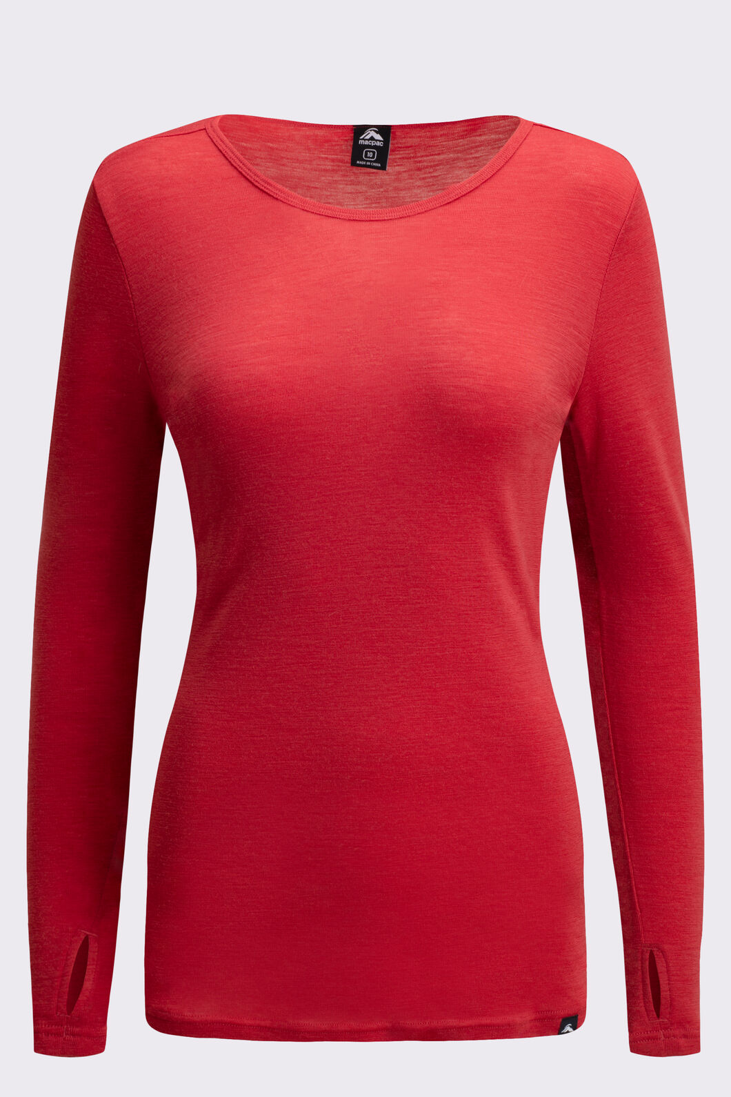 Macpac Women's 220 Merino Long Sleeve Top, Baked Apple, hi-res