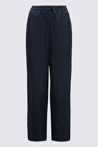 Macpac Women's Wide Leg Linen Pants, Black, hi-res