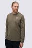 Macpac Men's Heritage Badge Fairtrade Organic Cotton Long Sleeve T-Shirt, Stone Grey Marle, hi-res