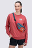 Macpac Women's Fairtrade Organic Cotton Crew, Mineral Red, hi-res