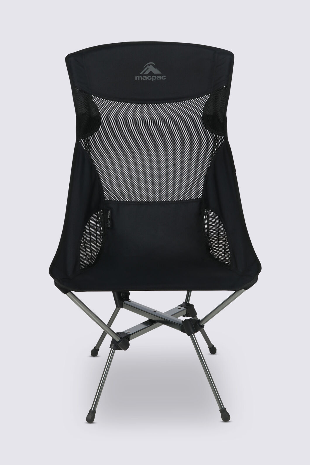 Macpac Lightweight High-Back Chair V2, Black/Black, hi-res