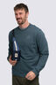 Macpac Men's Vintage Heavyweight Fairtrade Organic Cotton Crew, Dark Slate, hi-res