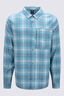 Macpac Men&rsquo;s Vale Long-Sleeve Shirt, Camp Teal Check, hi-res