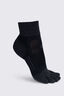 Macpac Trail Quarter Toesock, Black, hi-res