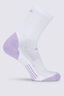Macpac Trail Crew Sock, White/African Violet, hi-res