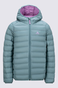 Macpac Kids' Uber Light Hooded Down Jacket, Oil Blue, hi-res