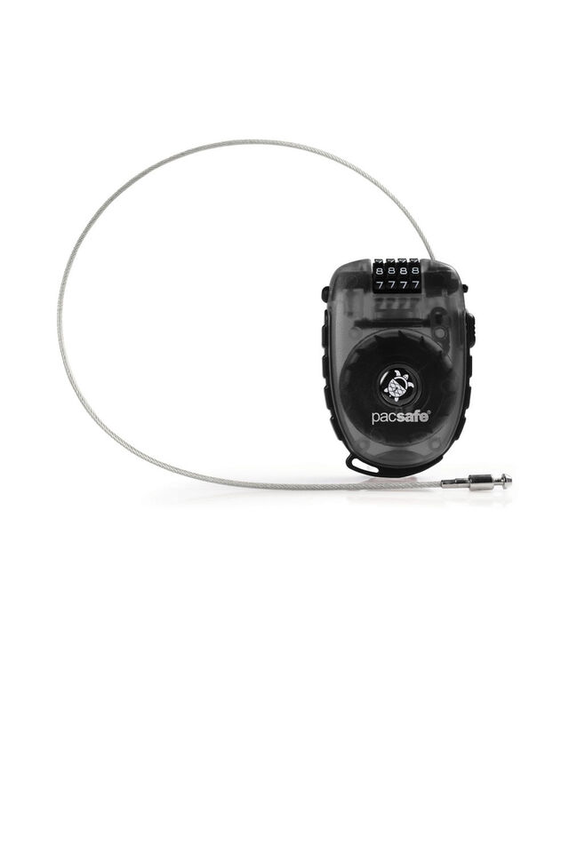 Pacsafe Retractasafe 250 Retractable Cable Lock 4-Dial, Smoke, view 1