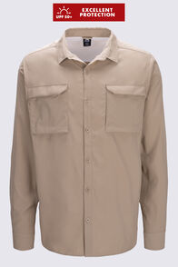 Macpac Men's brrr° Long Sleeve Shirt, Cornstalk, hi-res