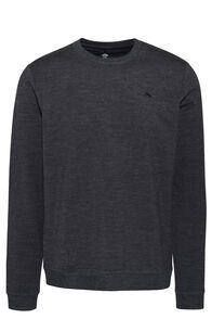 Macpac Men's 280 Merino Long Sleeve Crew, Charcoal Marle, hi-res