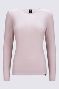 Macpac Women's 220 Merino Long Sleeve Top, Mauve Chalk Marle, hi-res