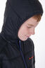 Macpac Kids' Pulsar Alpha Hooded Insulated Jacket, Black/Pureed Pumpkin, hi-res