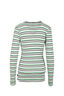 Macpac Women's 220 Merino Long Sleeve Top, Misty Jade/Katydid Stripe, hi-res